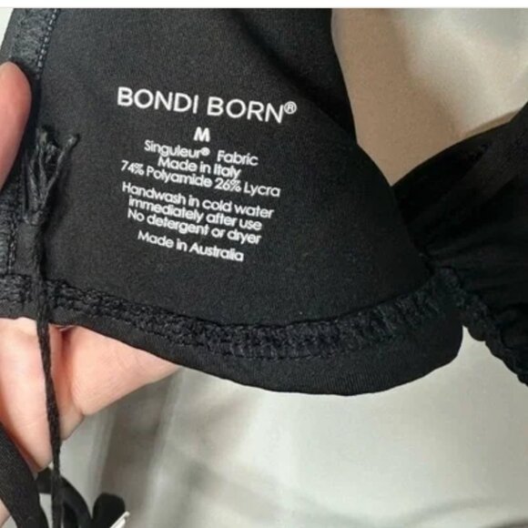 Bondi Born Micah Bikini Top Black NWT - Picture 2 of 4